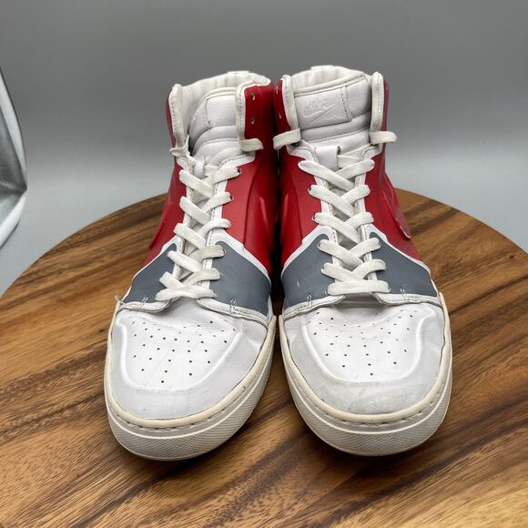 Nike Air Royal Mid VT Mens Size 12 Red Gray Leather Comfort Basketball Trainers - Picture 2 of 8